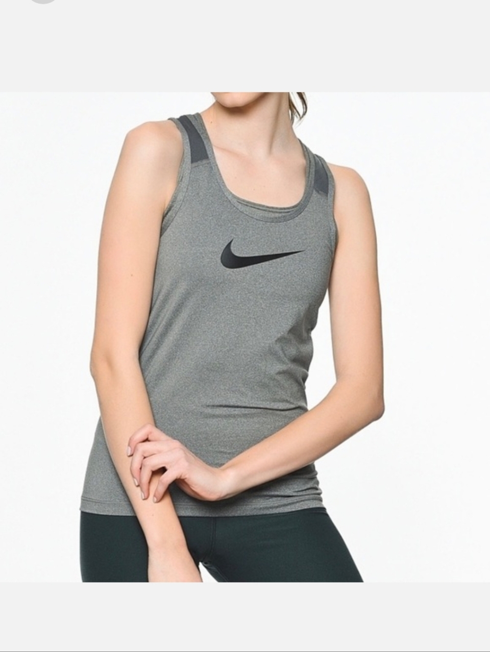 EUC Nike Women's Iconic Pro Cool Dri-Fit Racerback Training Top - Gray, Medium